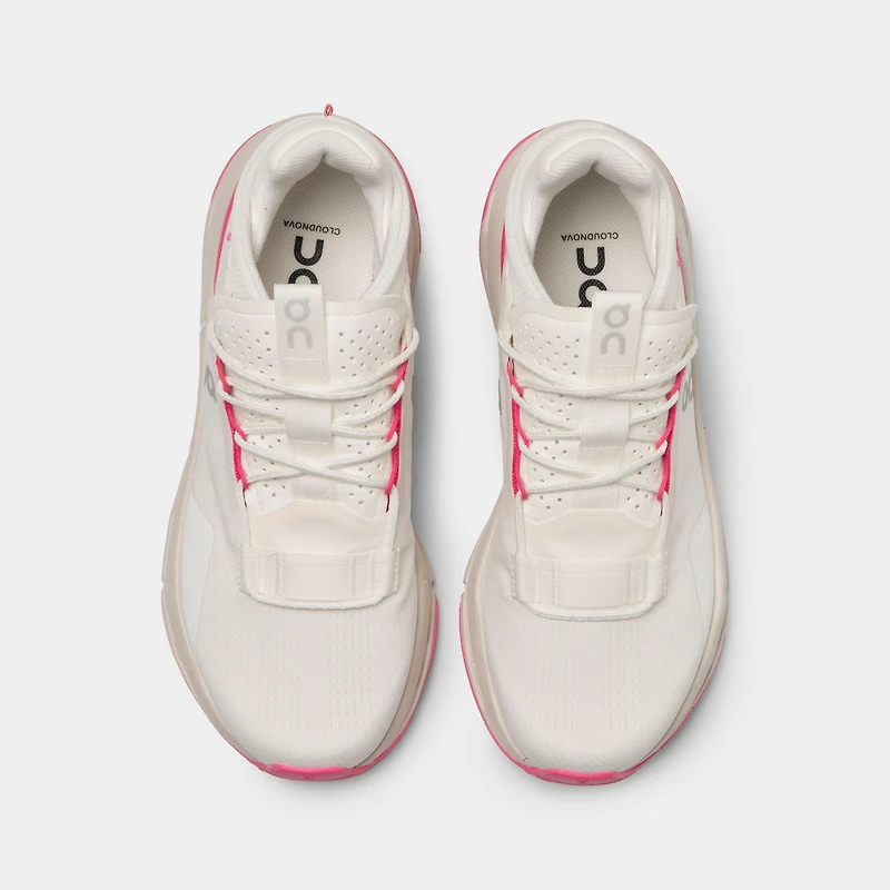 On Women's Cloudnova Ivory / Pink