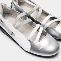 Puma Women's Speedcat Ballet Metallic Silver / White