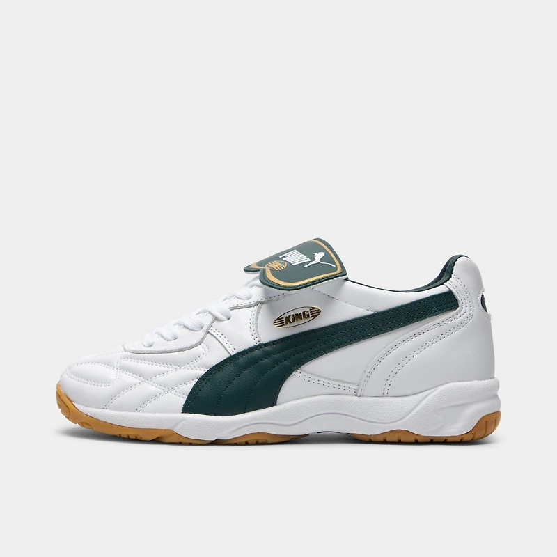 Puma King Indoor White / Green Gold