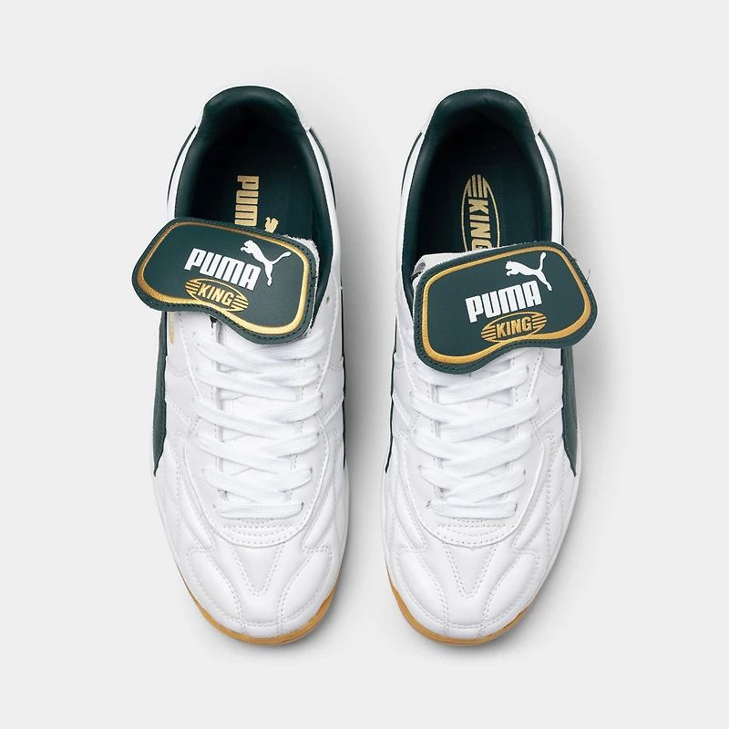 Puma King Indoor White / Green Gold