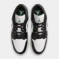 Jordan 1 Low Black / Summit White - Gorge Green
