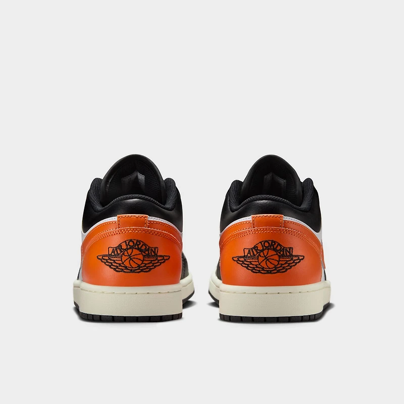Jordan 1 Low Black / Starfish - White Sail