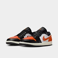 Jordan 1 Low Black / Starfish - White Sail