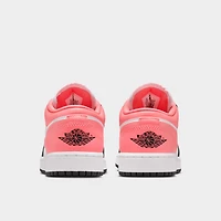 Jordan 1 Low GS Noir / Rose Gaze - Blanc
