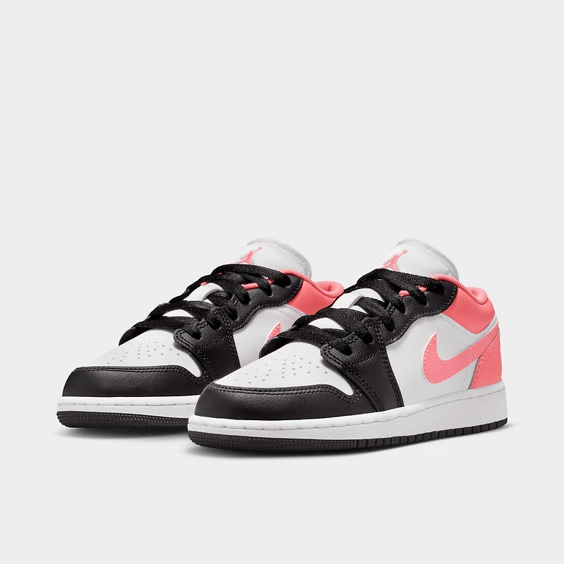 Jordan 1 Low GS Noir / Rose Gaze - Blanc
