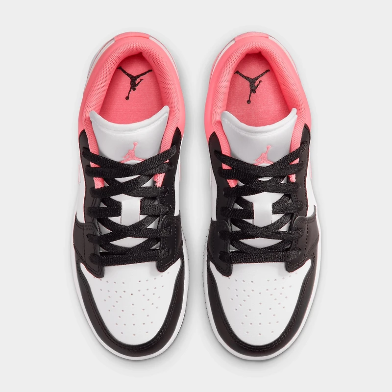 Jordan 1 Low GS Noir / Rose Gaze - Blanc