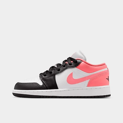 Jordan 1 Low GS Noir / Rose Gaze - Blanc