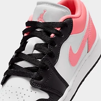 Jordan 1 Low GS Noir / Rose Gaze - Blanc