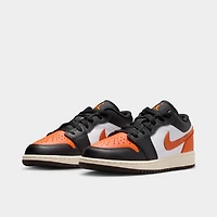 Jordan 1 Low GS Black / Starfish - White