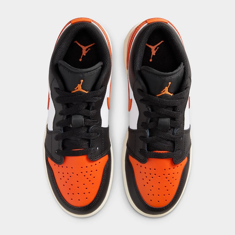 Jordan 1 Low GS Black / Starfish - White