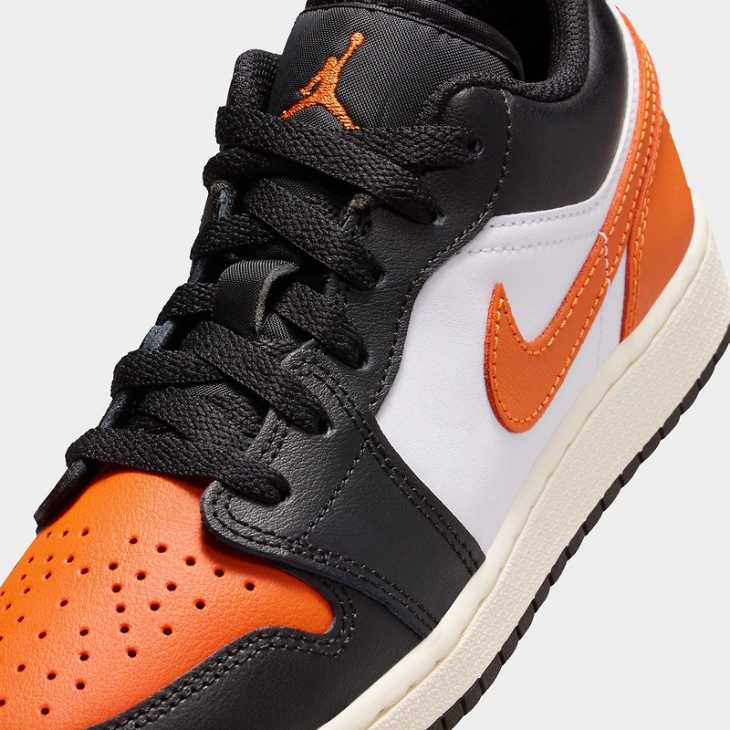 Jordan 1 Low GS Black / Starfish - White