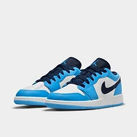Jordan 1 Low GS Blanc / Bleu poudre foncé - Obsidienne