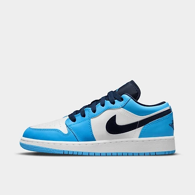 Jordan 1 Low GS Blanc / Bleu poudre foncé - Obsidienne