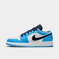 Jordan 1 Low GS Blanc / Bleu poudre foncé - Obsidienne