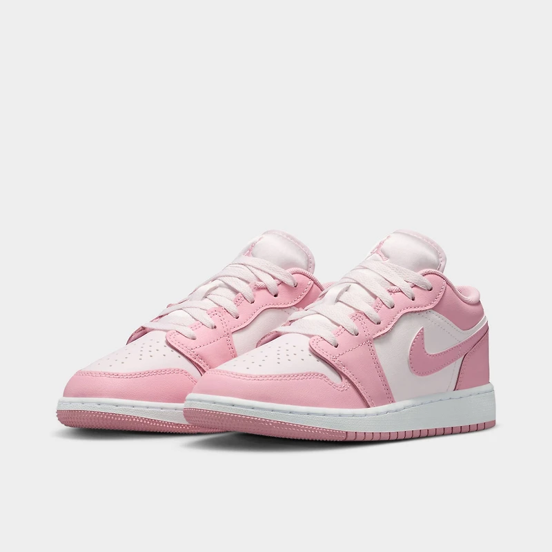 Jordan 1 Low Medium Rose doux / perle - Blanc