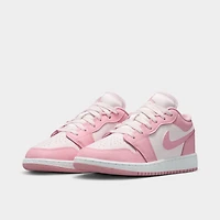 Jordan 1 Low Medium Rose doux / perle - Blanc