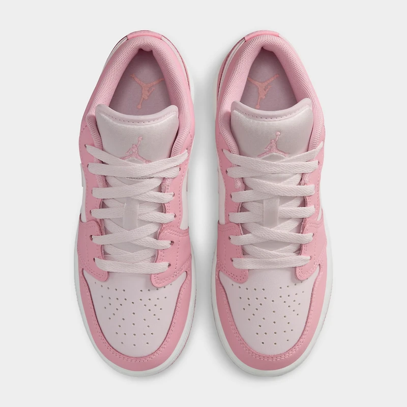 Jordan 1 Low Medium Rose doux / perle - Blanc
