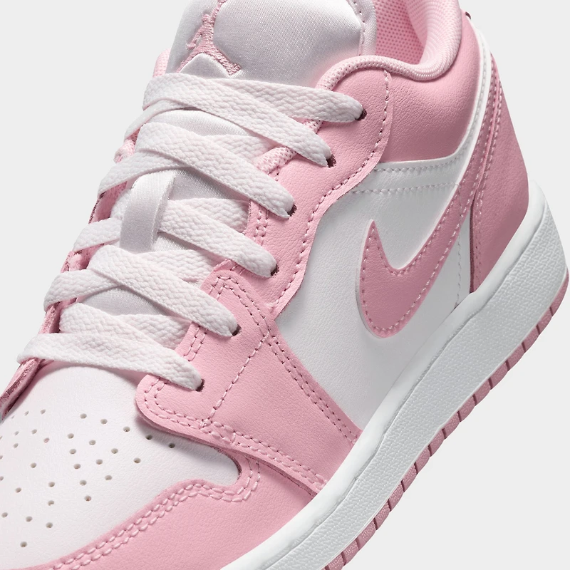 Jordan 1 Low Medium Rose doux / perle - Blanc