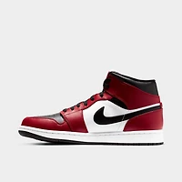 Jordan 1 Mid Noir / - Rouge Gym