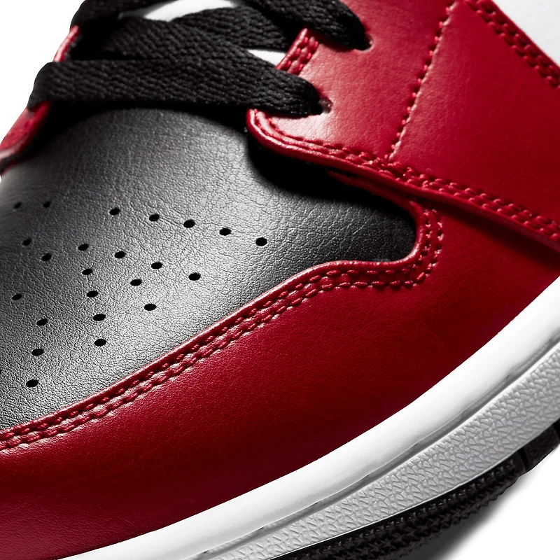 Jordan 1 Mid Noir / - Rouge Gym