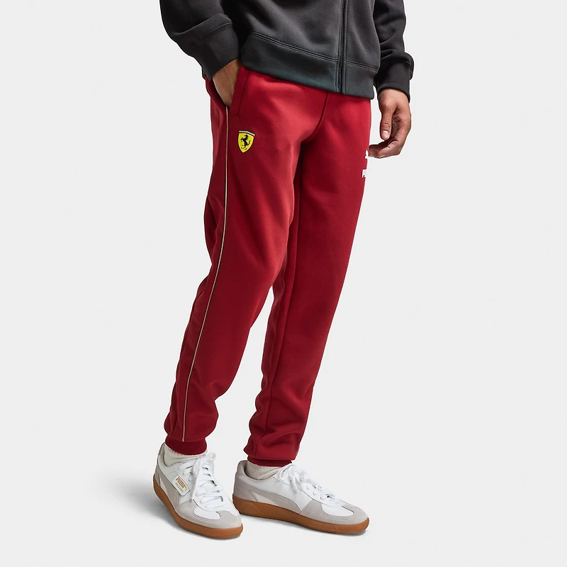 PUMA Ferrari Race Iconic T7 Track Pants Intense Red / Speed Yellow