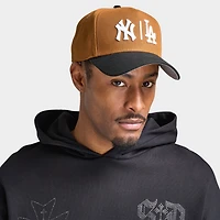 New Era Yankees Dodgers Mix Logo 9FORTY AF Khaki / Black