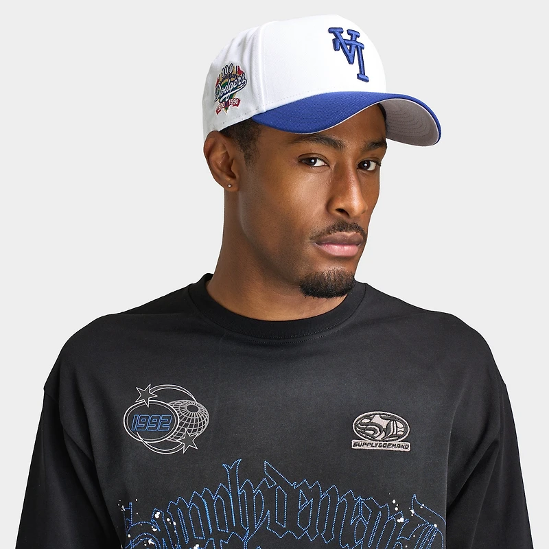 New Era Casquette Los Angeles Dodgers 9FORTY A-Frame Snapback Blanc / Bleu marine
