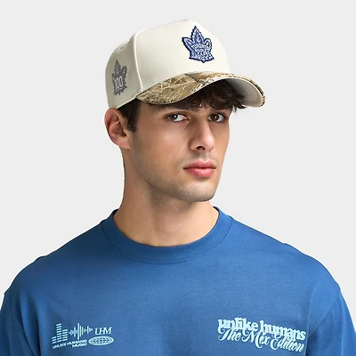 Casquette New Era 9FORTY A-Frame Chrome / Camouflage Realtree des Toronto Maple Leafs