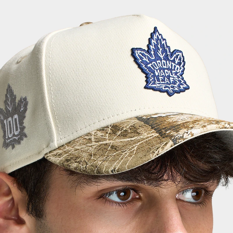 Casquette New Era 9FORTY A-Frame Chrome / Camouflage Realtree des Toronto Maple Leafs