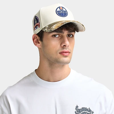 Casquette New Era 9FORTY A-Frame Edmonton Oilers Chrome / Camouflage Realtree