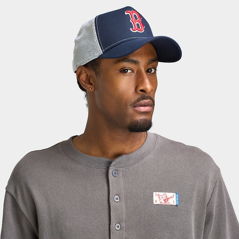 New Era Boston Red Sox 9FORTY A-Frame Trucker Bleu Marine / Blanc