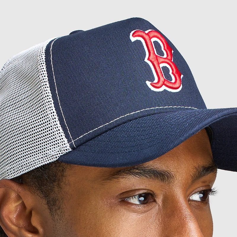 New Era Boston Red Sox 9FORTY A-Frame Trucker Bleu Marine / Blanc