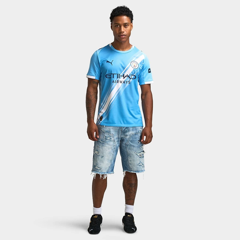 Puma MCFC Home Jersey Replica Team Light Blue / White