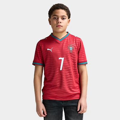 Puma Juniors' FPF Home Jersey Replica Club Red / Green Lagoon