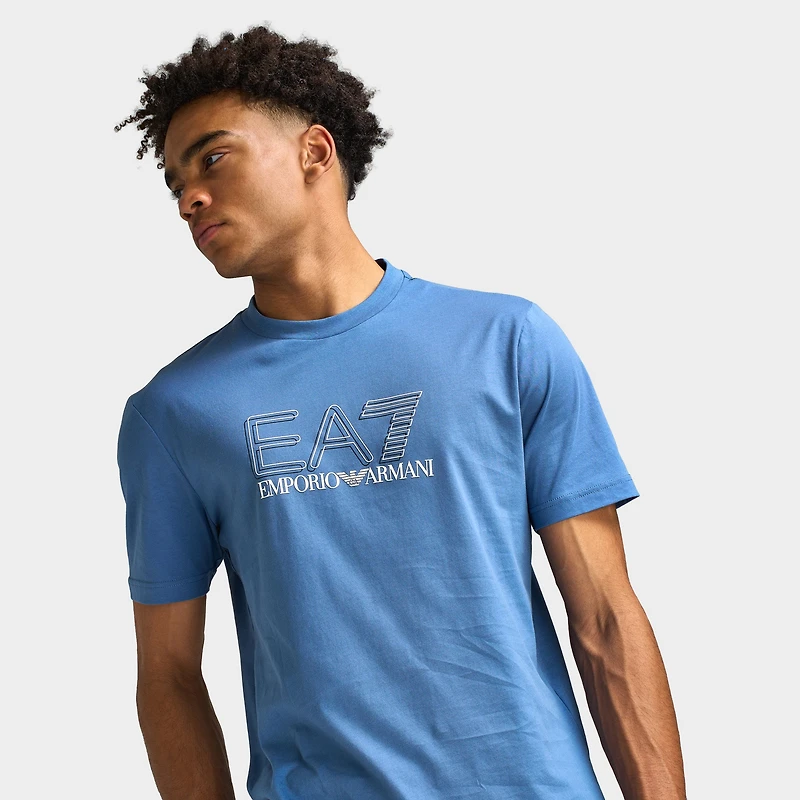 EA7 Train Visibility Men's Tee / Light Blue