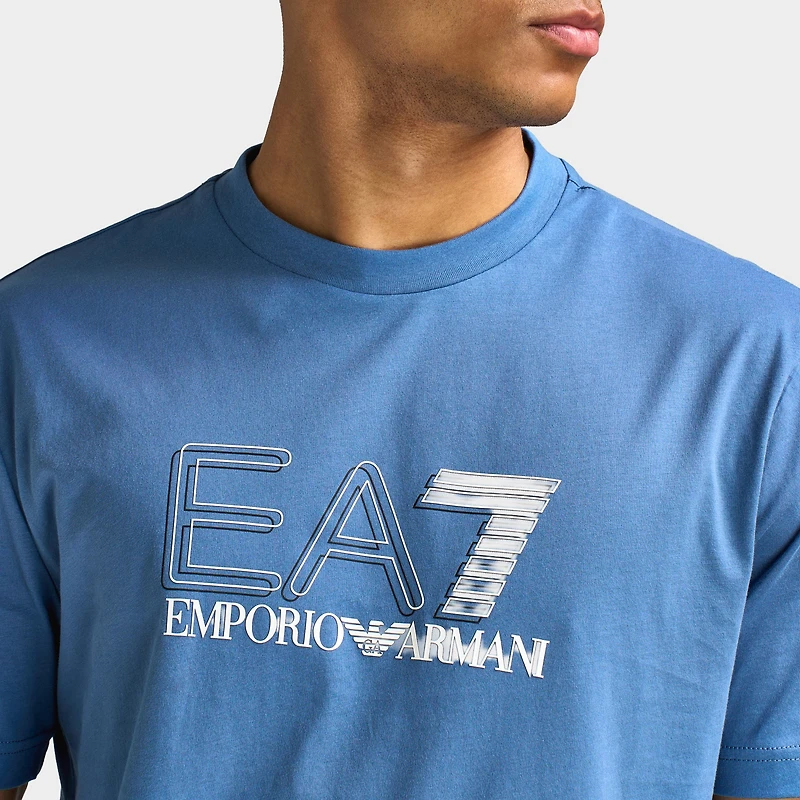 EA7 Train Visibility Men's Tee / Light Blue