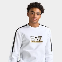 EA7 Gold Chest Logo Crew / White