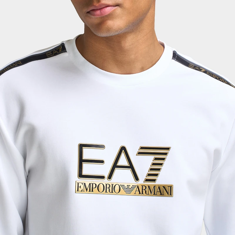 EA7 Crewneck Logo Or Poitrine / Blanc