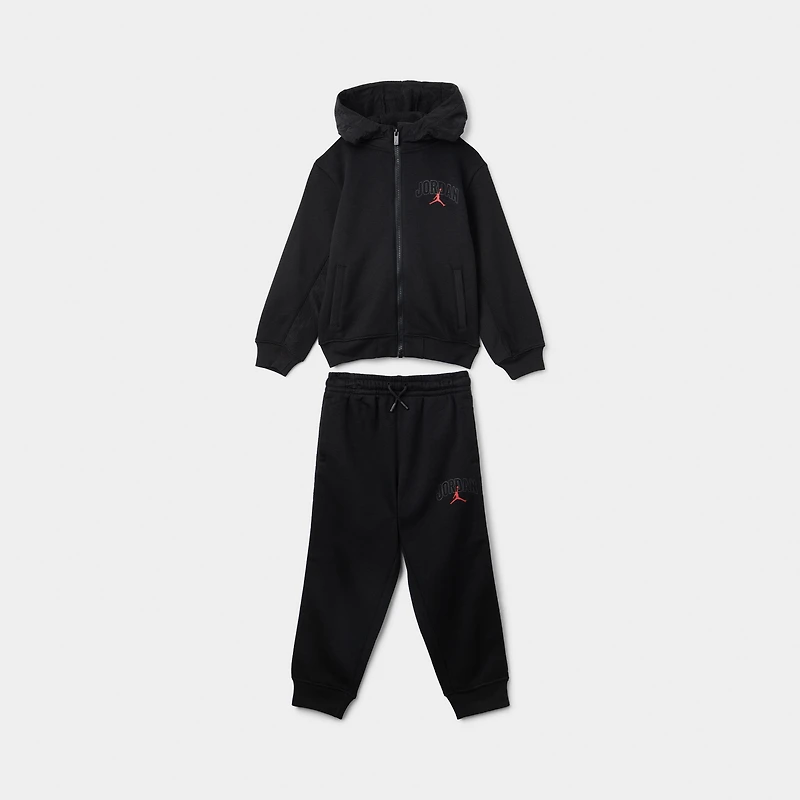 Jordan Children's Fleece Ripstop Full Zip Set / Black