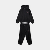 Jordan Children's Fleece Ripstop Full Zip Set / Black