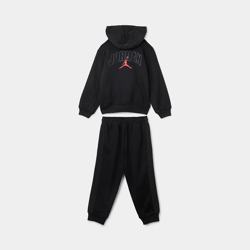 Jordan Children's Fleece Ripstop Full Zip Set / Black