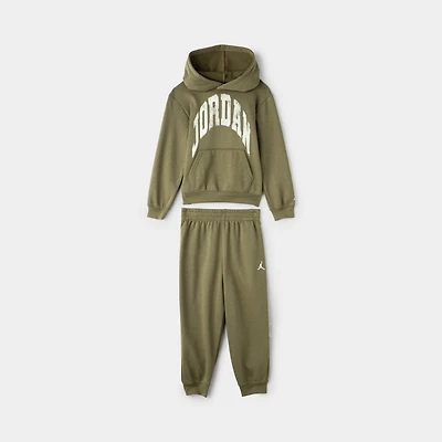 Jordan Children's MJ MVP Fleece Pullover Hoodie Set / Med Olive