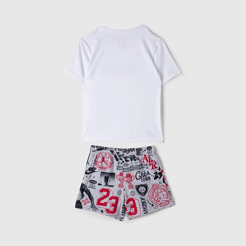 Jordan Children's Sports Club Short Set / Light Grey Heather