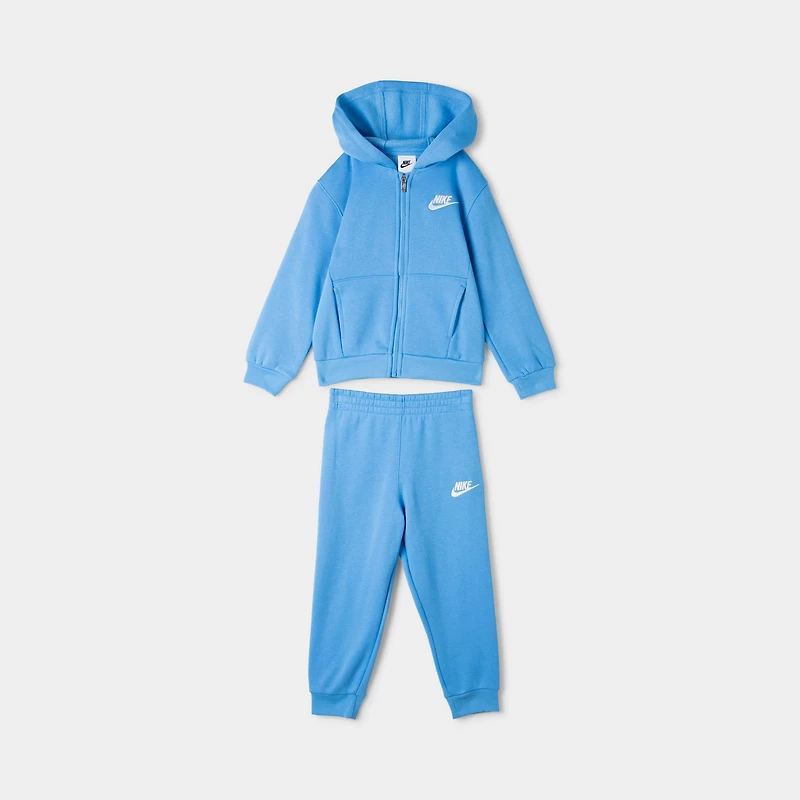 Nike Children's Fullzip Club Fleece Set / University Blue
