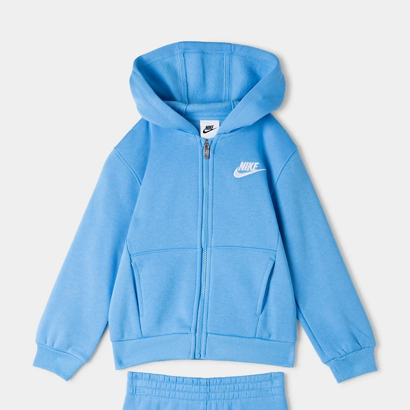 Nike Children's Fullzip Club Fleece Set / University Blue