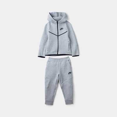 Nike Sportswear Child Boys' Tech Fleece Full Zip Hoodie Set / Dark Grey Heather