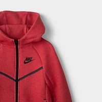 Nike Sportswear Enfants Garçons Tech Fleece Full Zip Ensemble Chandail à Capuchon Rouge Universitaire Clair / Heather