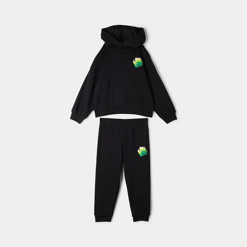 Nike Sportswear Children's Fleece Pullover Pant Set / Black