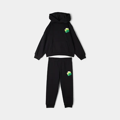 Nike Sportswear Children's Fleece Pullover Pant Set / Black