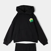 Nike Sportswear Children's Fleece Pullover Pant Set / Black